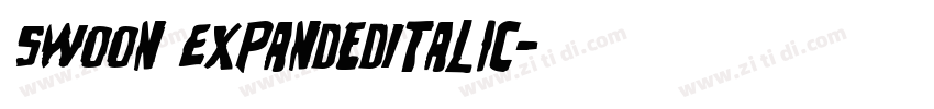 Swoon ExpandedItalic字体转换